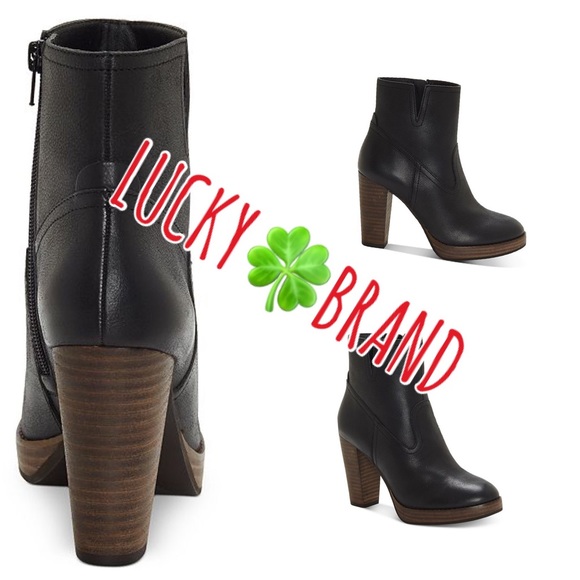 lucky brand quintei platform booties